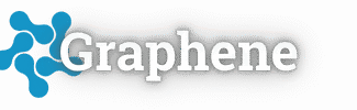 Banner projektu Graphene z niebieskim logo firmy Nanores