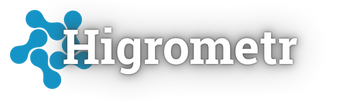 Banner projektu Higrometr z niebieskim logo firmy Nanores